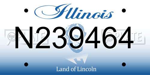 N239464 Illinois License Plate