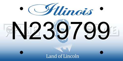N239799 Illinois License Plate