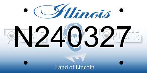 N240327 Illinois License Plate