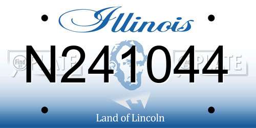 N241044 Illinois License Plate