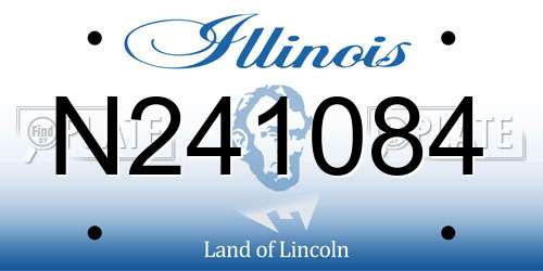 N241084 Illinois License Plate