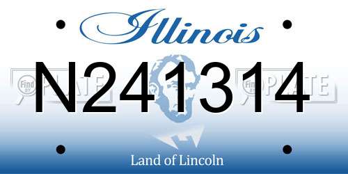 N241314 Illinois License Plate