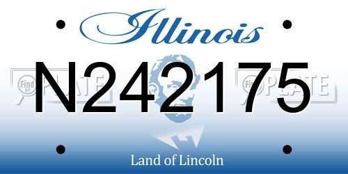N242175 Illinois License Plate