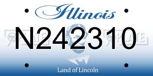 N242310 Illinois License Plate