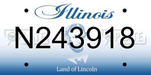 N243918 Illinois License Plate