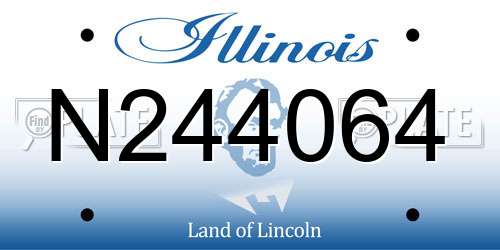 N244064 Illinois License Plate