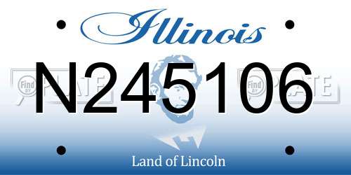 N245106 Illinois License Plate