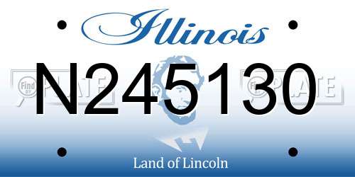 N245130 Illinois License Plate