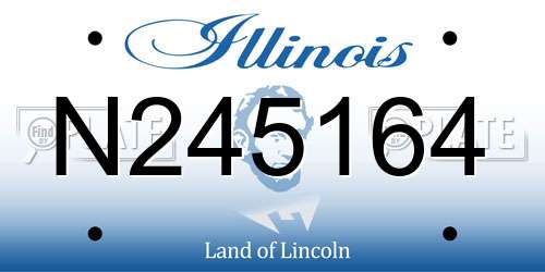 N245164 Illinois License Plate