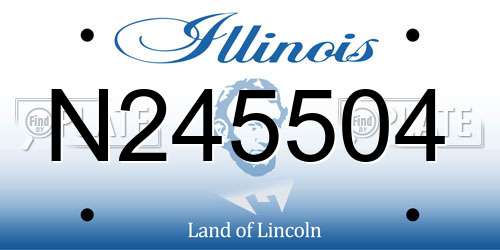 N245504 Illinois License Plate