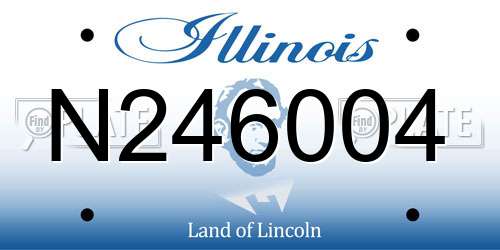 N246004 Illinois License Plate