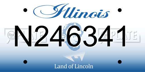 N246341 Illinois License Plate
