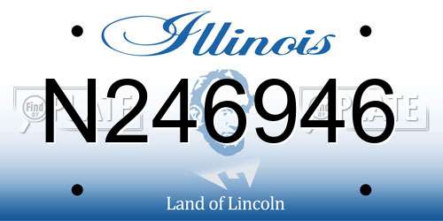 N246946 Illinois License Plate