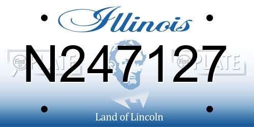 N247127 Illinois License Plate