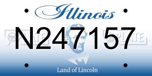 N247157 Illinois License Plate