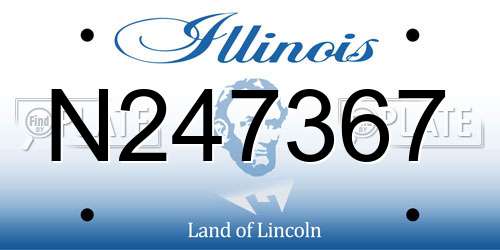 N247367 Illinois License Plate