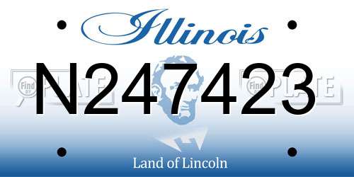 N247423 Illinois License Plate
