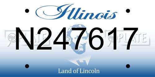 N247617 Illinois License Plate
