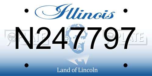 N247797 Illinois License Plate