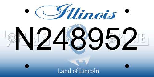 N248952 Illinois License Plate