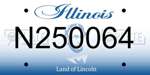N250064 Illinois License Plate