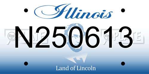 N250613 Illinois License Plate