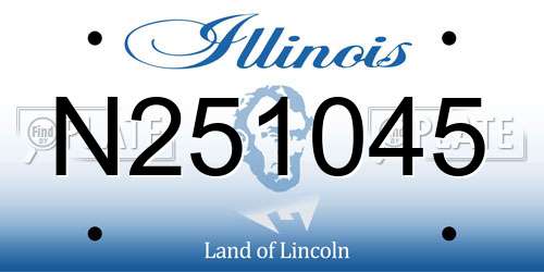 N251045 Illinois License Plate