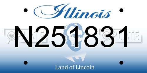 N251831 Illinois License Plate