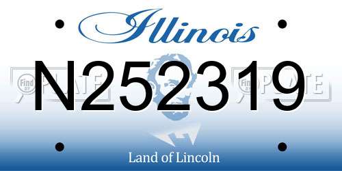 N252319 Illinois License Plate