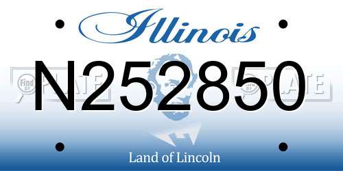N252850 Illinois License Plate