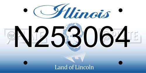 N253064 Illinois License Plate