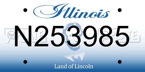 N253985 Illinois License Plate