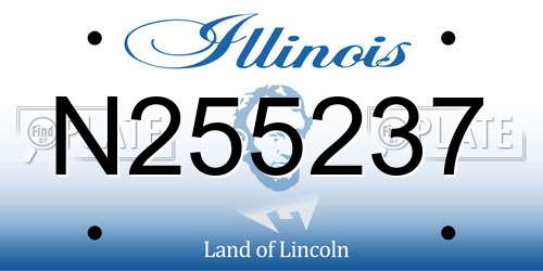 N255237 Illinois License Plate