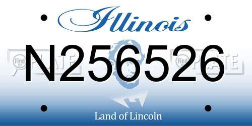 N256526 Illinois License Plate