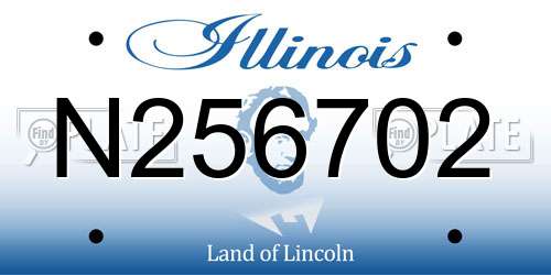 N256702 Illinois License Plate