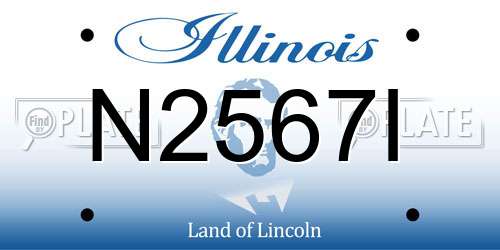 N2567I Illinois License Plate