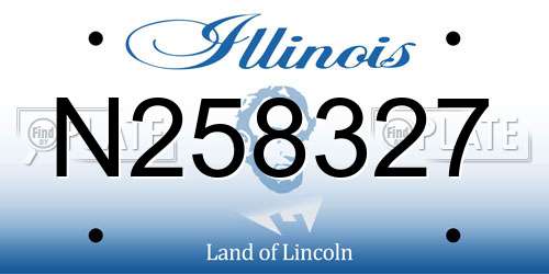 N258327 Illinois License Plate