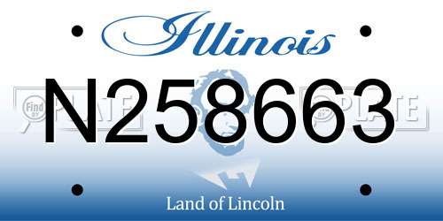 N258663 Illinois License Plate