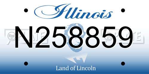 N258859 Illinois License Plate