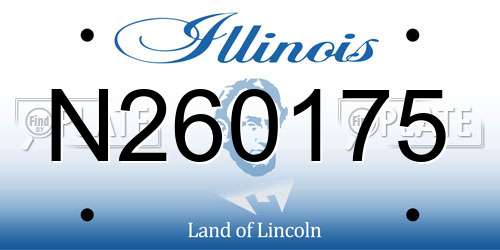 N260175 Illinois License Plate