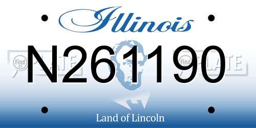 N261190 Illinois License Plate