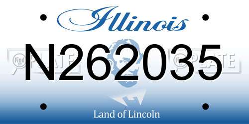 N262035 Illinois License Plate