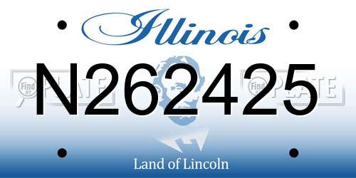 N262425 Illinois License Plate