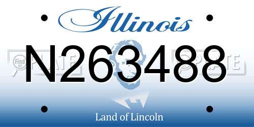 N263488 Illinois License Plate