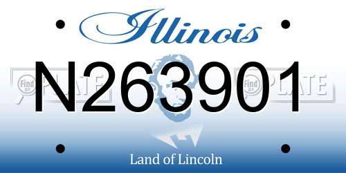 N263901 Illinois License Plate