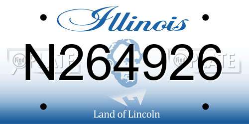 N264926 Illinois License Plate
