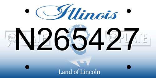 N265427 Illinois License Plate
