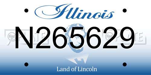 N265629 Illinois License Plate