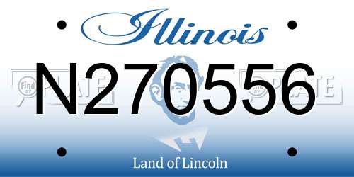N270556 Illinois License Plate
