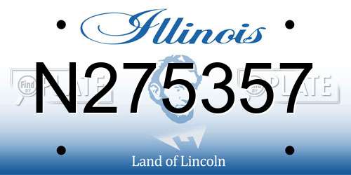 N275357 Illinois License Plate